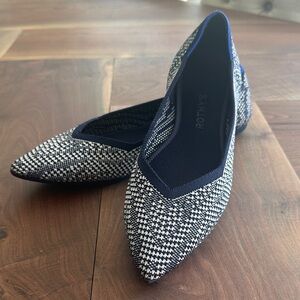 Rothy's Navy Houndstooth Patterned Flats - no longer sold online!